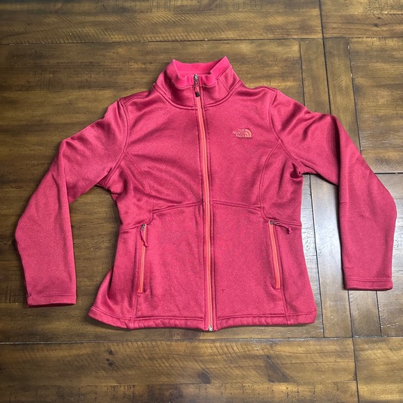 The North Face Jackets & Blazers - The North Face Agave Full Zip‎ Fleece Jacket Womens Large Pink Heather Mock Neck